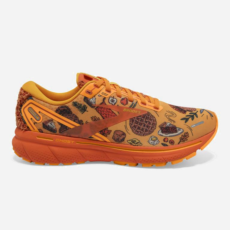 Brooks Ghost 14 Cushioned Road Løpesko Dame Nettbutikk - Gull/Oransje - Norge (EIT930217)